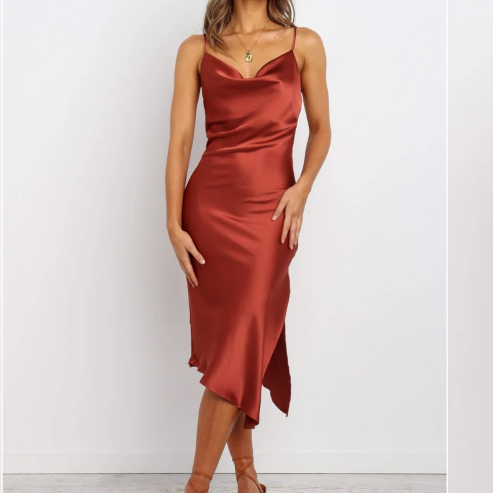 Cyprus dress, rust
